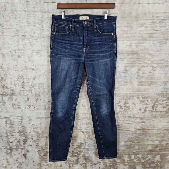 Madewell 28 10" High-Rise Skinny Jeans Denim High Rise Insulated Wind Proof - Picture 2 of 13